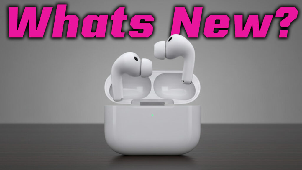 Apple AirPods Pro 3 earbuds with charging case on a clean white background, showing new silicone foam ear tips and sleek design