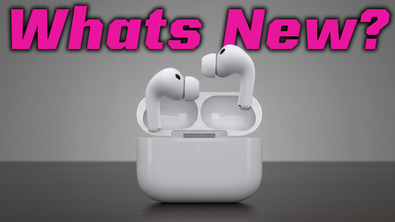 Apple AirPods Pro 3 earbuds with charging case on a clean white background, showing new silicone foam ear tips and sleek design