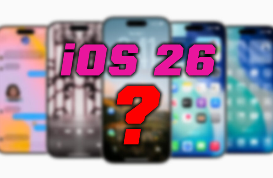 iOS 26 new features illustrated on iPhone screen showing lock screen, animated album artwork, battery insights, and Apple Music Automix update.