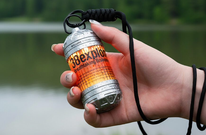 A flat lay photo showing a collection of modern, essential everyday carry (EDC) tools, including a minimalist wallet, a small flashlight, a rugged multi-tool knife, and a tactical pen, all laid out on a dark background.